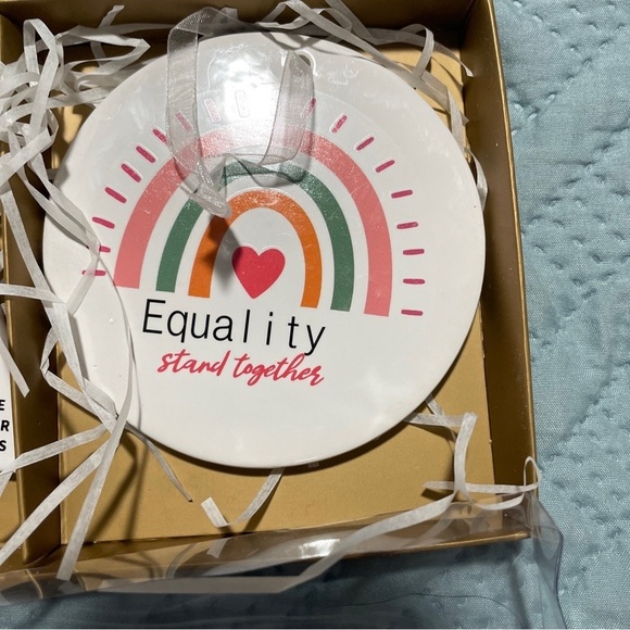 Rachel Roy Set Of 3 Holiday Ornaments Equality, Love In Action - Picture 5 of 5